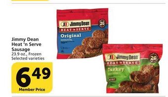 Vons Jimmy dean heat 'n serve sausage offer