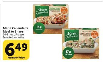 Vons Marie callender's meal to share offer