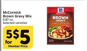 Vons Mccormick brown gravy mix offer