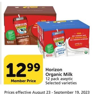 Vons Horizon organic milk offer
