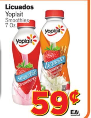 El Super Fresh Yoplait smoothies offer