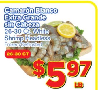 El Super Fresh White shrimp offer
