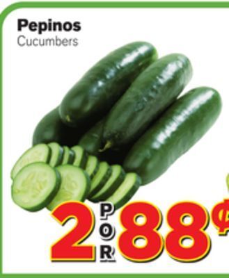 El Super Fresh Pepinos cucumbers offer