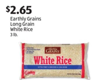 Aldi Earthly grains long grain white rice offer