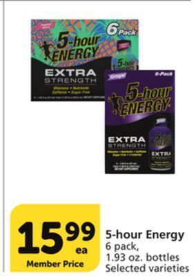 Vons 5-hour energy offer