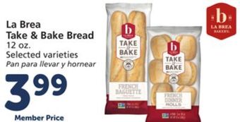 Vons La brea take & bake bread offer
