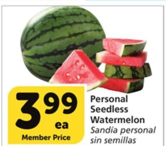 Vons Personal seedless watermelon offer