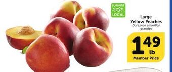 Albertsons Large yellow peaches offer