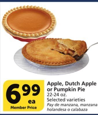 Albertsons Apple, dutch apple or pumpkin pie offer
