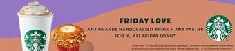 Albertsons Any grande handcrafted drink + any pastry offer