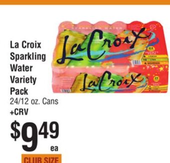 Smart & Final La croix sparkling water variety pack offer