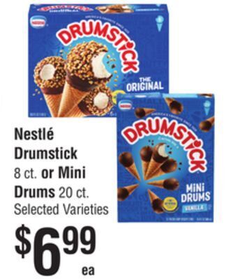 Smart & Final Nestlé drumstick 8 ct. or mini drums 20 ct offer