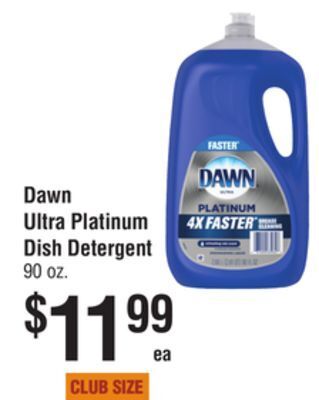 Smart & Final Dawn ultra platinum dish detergent offer