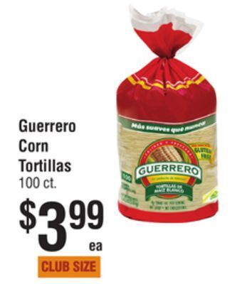 Smart & Final Guerrero corn tortillas offer