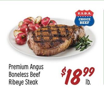 Sprouts Farmers Market Premium angus boneless beef ribeye steak offer