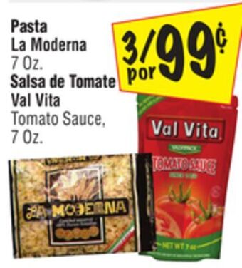 El Super La moderna pasta 7 oz., val vita tomato sauce, 7 oz offer
