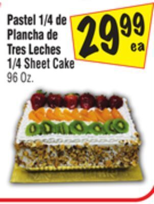 El Super 1/4 sheet cake offer