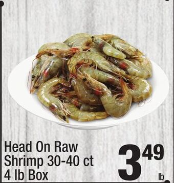 Super King Markets Head on raw shrimp 30-40 ct offer