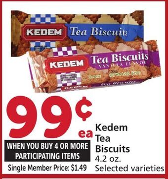 Albertsons Kedem tea biscuits offer
