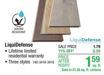 Menards Liquidefense linden hickory 8-1/32 x 47-5/8 laminate flooring (21.26 sq.ft/ctn) offer