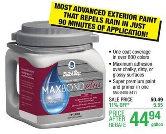 Menards Dutch boy maxbond plus exterior 100% acrylic flat polka dot paint + primer - 1 gal offer