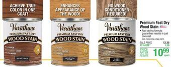 Menards Varathane premium fast dry interior oil-base golden oak wood stain - 1 qt offer