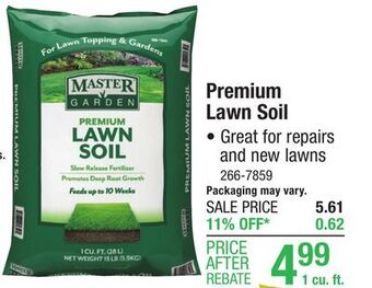 Menards Master garden premium lawn soil - 1 cu. ft offer