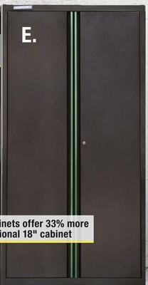 Menards Masterforce 42w x 82h x 24d gunmetal tall garage storage cabinet offer