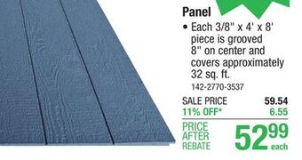 Menards Panel offer
