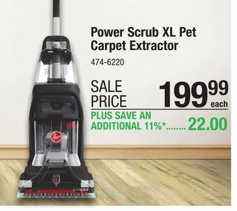 Menards Hoover power scrub xl pet carpet extractor offer
