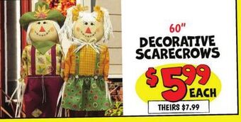 Ollie's 60 decorative scarecrows offer
