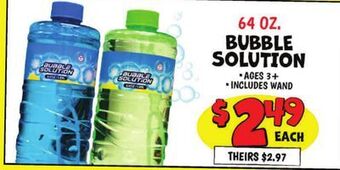 Ollie's Bubble solution offer