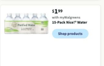 Walgreens 15-pack nice! water offer