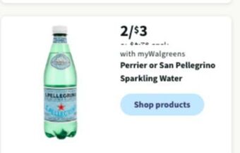 Walgreens Perrier or san pellegrino sparkling water offer