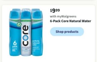 Walgreens 6-pack core natural water offer