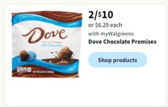Walgreens Dove chocolate promises offer