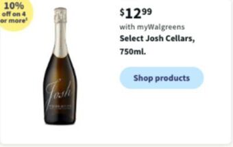 Walgreens Select josh cellars, 750ml offer