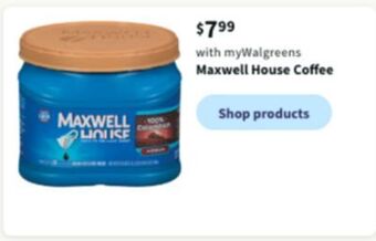 Walgreens Maxwell house coffee offer