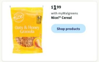 Walgreens Nice! cereal offer