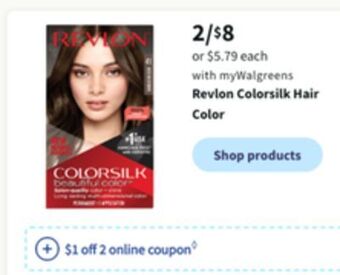 Walgreens Revlon colorsilk hair color offer