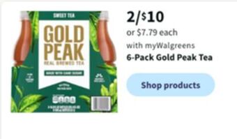 Walgreens 6-pack gold peak tea offer