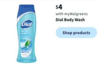 Walgreens Dial body wash offer