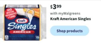 Walgreens Kraft american singles offer