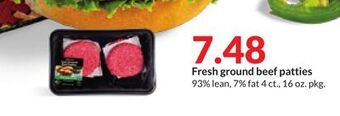 Hy-Vee Fresh ground beef patties offer