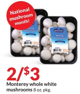 Hy-Vee Monterey whole white mushrooms offer