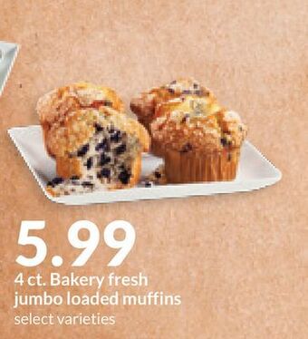 Hy-Vee 4 ct. bakery fresh jumbo loaded muffins offer