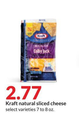 Hy-Vee Kraft natural sliced cheese offer