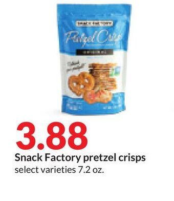 Hy-Vee Snack factory pretzel crisps offer