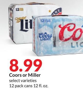 Hy-Vee Coors or miller offer