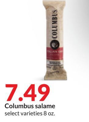Hy-Vee Columbus salame offer